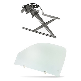 Replacement - 2-Piece (Front Driver Side Window Regulator and Motor Assembly, Door Glass) (Standard Line)