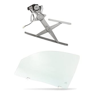 Replacement - 2-Piece (Front Driver Side Window Regulator and Motor Assembly, Door Glass) (Standard Line)