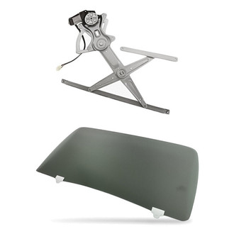 Replacement - 2-Piece (Front Driver Side Window Regulator and Motor Assembly, Door Glass) (Standard Line)