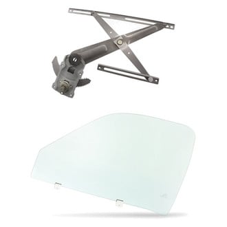 Replacement - 2-Piece (Front Driver Side Window Regulator, Door Glass) (Standard Line)