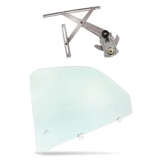 Replacement - 2-Piece (Front Passenger Side Window Regulator, Door Glass) (Standard Line)