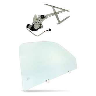 Replacement - 2-Piece (Front Passenger Side Window Regulator and Motor Assembly, Door Glass) (Standard Line)