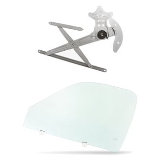 Replacement - 2-Piece (Front Driver Side Window Regulator without Motor, Door Glass) (Standard Line)
