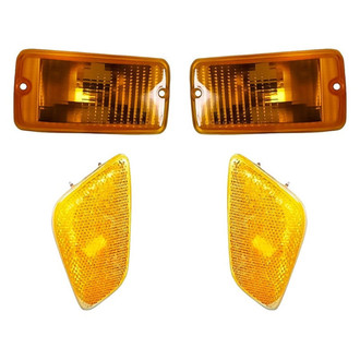 Replacement - 4-Piece Kit (Driver and Passenger Side Marker Lights, Driver and Passenger Side Turn Signal/Parking Lights) (Standard Line)