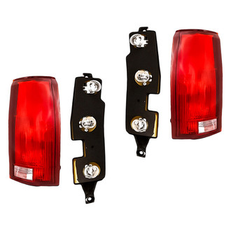 Replacement - Driver and Passenger Side 4-Piece Kit (Driver and Passenger Side Tail Lights, Driver and Passenger Tail Light Connector Plates) (Standard Line)