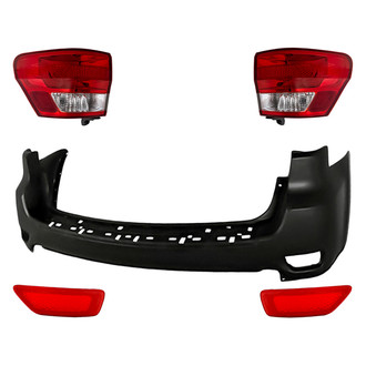 Replacement - Driver and Passenger Side 5-Piece Kit (Driver and Passenger Side Outer Tail Lights, Rear Driver and Passenger Side Bumper Reflectors, Rear Upper Bumper Cover) (Standard Line)