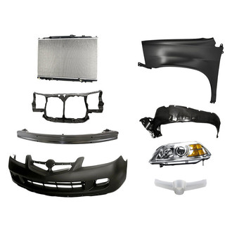 Replacement - 8-Piece Kit (Driver Side Headlight, Front Bumper Cover, Front Bumper Reinforcement, Grille Bar, Front Driver Side Fender, Front Driver Side Fender Liner, Engine Coolant Radiator, Radiator Support) (Standard Line)