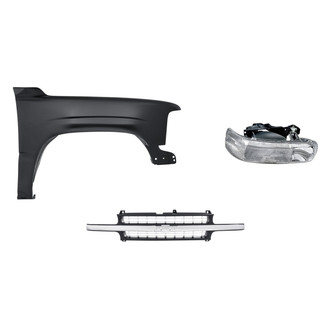 Replacement BNDL-250181 - 3-Piece Kit (Passenger Side Headlight, Grille, Front Passenger Side Fender) (Standard Line)