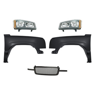Replacement - 5-Piece Kit (Driver and Passenger Side Headlights, Grille, Driver and Passenger Side Fenders) (Standard Line)