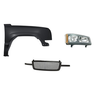 Replacement - 3-Piece Kit (Passenger Side Headlight, Grille, Front Passenger Side Fender) (Standard Line)