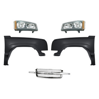 Replacement - 5-Piece Kit (Driver and Passenger Side Headlights, Grille, Driver and Passenger Side Fenders) (Standard Line)