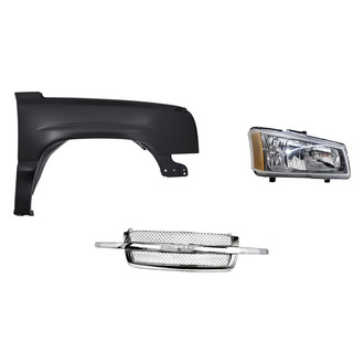 Replacement - 3-Piece Kit (Passenger Side Headlight, Grille, Front Passenger Side Fender) (Standard Line)