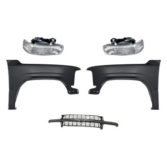 Replacement - 5-Piece Kit (Driver and Passenger Side Headlights, Grille, Driver and Passenger Side Fenders) (Standard Line)