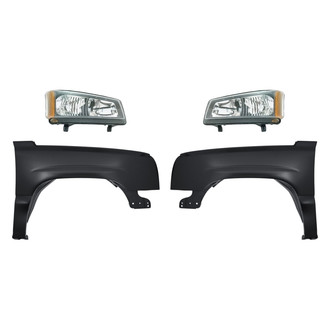 Replacement - 4-Piece Kit (Driver and Passenger Side Headlights, Driver and Passenger Side Fenders)