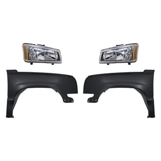 Replacement - 4-Piece Kit (Driver and Passenger Side Headlights, Driver and Passenger Side Fenders) (CAPA Certified)