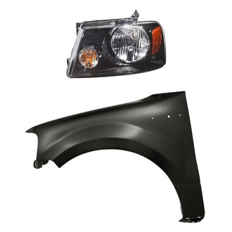 Replacement - 2-Piece Kit (Driver Side Headlight, Front Driver Side Fender) (Standard Line)