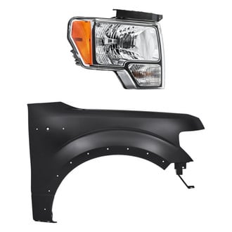 Replacement - 2-Piece Kit (Passenger Side Headlight, Front Passenger Side Fender) (Standard Line)