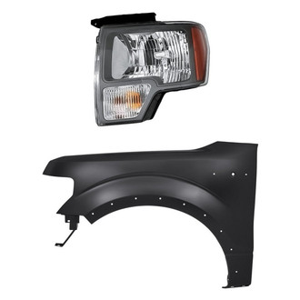 Replacement - 2-Piece Kit (Driver Side Headlight, Front Driver Side Fender) (Standard Line)