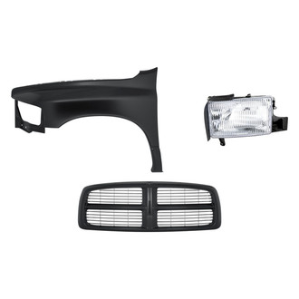Replacement - 3-Piece Kit (Driver Side Headlight, Grille, Front Driver Side Fender)