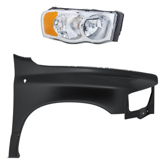 Replacement - 2-Piece Kit (Passenger Side Headlight, Front Passenger Side Fender) (Standard Line)