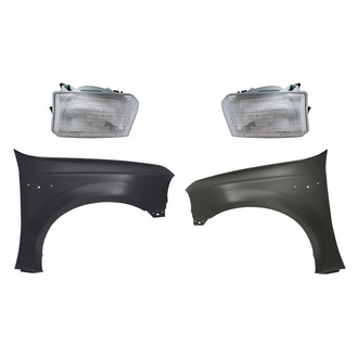Replacement - 4-Piece Kit (Driver and Passenger Side Headlights, Driver and Passenger Side Fenders)
