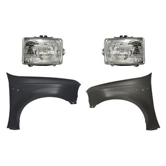 Replacement - 4-Piece Kit (Driver and Passenger Side Headlights, Driver and Passenger Side Fenders)