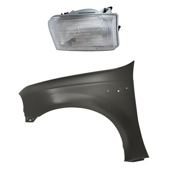 Replacement - 2-Piece Kit (Driver Side Headlight, Front Driver Side Fender) (CAPA Certified)