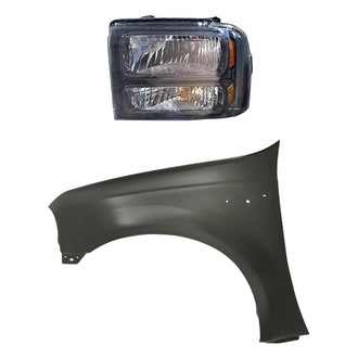 Replacement - 2-Piece Kit (Driver Side Headlight, Front Driver Side Fender) (Standard Line)
