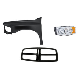 Replacement BNDL-253898 - 3-Piece Kit (Driver Side Headlight, Grille Shell, Front Driver Side Fender) (Standard Line)