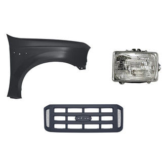 Replacement - 3-Piece Kit (Passenger Side Headlight, Grille, Front Passenger Side Fender) (Standard Line)