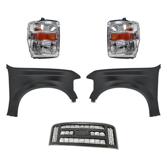 Replacement - 5-Piece Kit (Driver and Passenger Side Headlights, Grille, Driver and Passenger Side Fenders) (Standard Line)