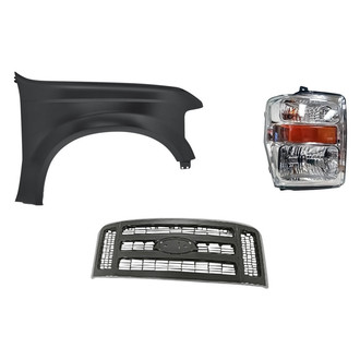 Replacement - 3-Piece Kit (Passenger Side Headlight, Grille, Front Passenger Side Fender) (Standard Line)