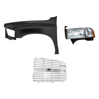 Replacement - 3-Piece Kit (Driver Side Headlight, Driver Side Grille Insert, Front Driver Side Fender) (Standard Line)