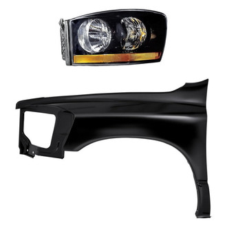Replacement - 2-Piece Kit (Driver Side Headlight, Front Driver Side Fender) (Standard Line)