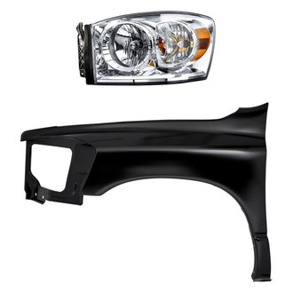 Replacement - 2-Piece Kit (Driver Side Headlight, Front Driver Side Fender) (CAPA Certified)