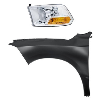 Replacement - 2-Piece Kit (Driver Side Headlight, Front Driver Side Fender) (Standard Line)