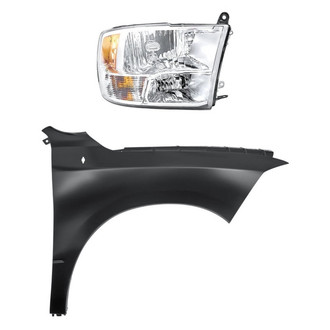 Replacement - 2-Piece Kit (Passenger Side Headlight, Front Passenger Side Fender) (Standard Line)