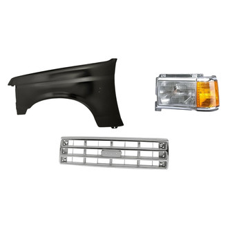 Replacement - 3-Piece Kit (Driver Side Headlight, Grille, Front Driver Side Fender) (Standard Line)