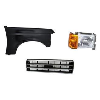 Replacement - 3-Piece Kit (Passenger Side Headlight, Grille, Front Passenger Side Fender) (Standard Line)