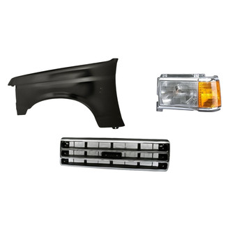 Replacement - 3-Piece Kit (Driver Side Headlight, Grille, Front Driver Side Fender) (Standard Line)