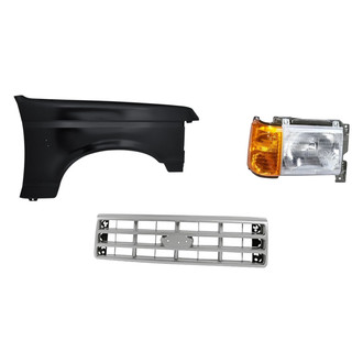 Replacement - 3-Piece Kit (Passenger Side Headlight, Grille, Front Passenger Side Fender) (Standard Line)