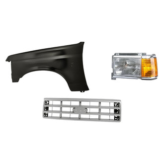Replacement - 3-Piece Kit (Driver Side Headlight, Grille, Front Driver Side Fender) (Standard Line)