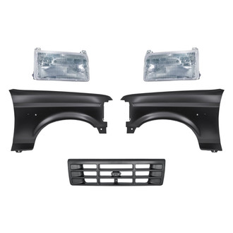 Replacement - 5-Piece Kit (Driver and Passenger Side Headlights, Center Grille, Driver and Passenger Side Fenders) (Standard Line)
