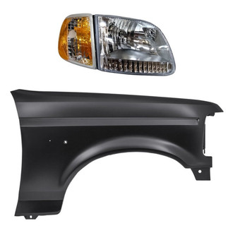 Replacement - 2-Piece Kit (Passenger Side Headlight, Front Passenger Side Fender) (Standard Line)