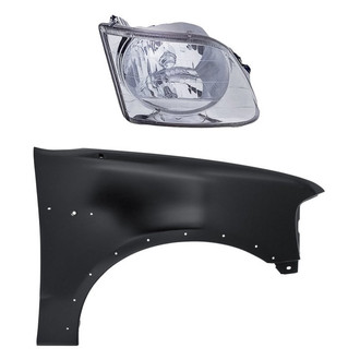 Replacement - 2-Piece Kit (Passenger Side Headlight, Front Passenger Side Fender) (Standard Line)