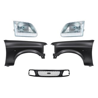 Replacement - 5-Piece Kit (Driver and Passenger Side Headlights, Grille, Driver and Passenger Side Fenders) (Standard Line)