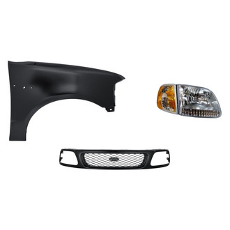 Replacement - 3-Piece Kit (Passenger Side Headlight, Grille, Front Passenger Side Fender) (Standard Line)
