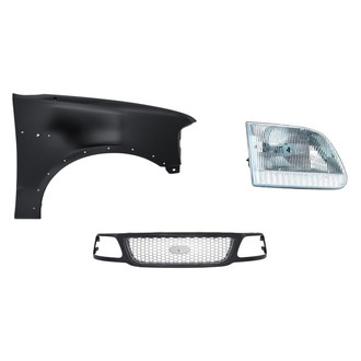 Replacement - 3-Piece Kit (Passenger Side Headlight, Grille, Front Passenger Side Fender) (Standard Line)