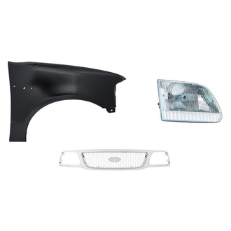Replacement - 3-Piece Kit (Passenger Side Headlight, Grille, Front Passenger Side Fender) (Standard Line)