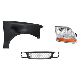 Replacement - 3-Piece Kit (Passenger Side Headlight, Grille, Front Passenger Side Fender) (Standard Line)